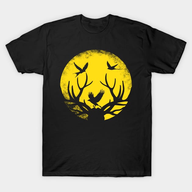 Yellow Moon Wildlife T-Shirt by Jess Adams